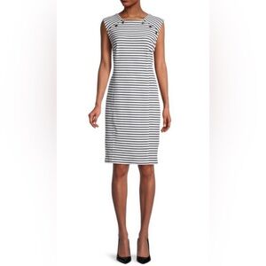 Tommy Hilfiger Sleeveless Striped Sheath Dress size 16. Worn once!
